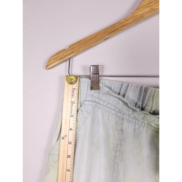 Pure Amici Small Women's Lightweight And Frayed Pants 100% Linen - Picture 7 of 13